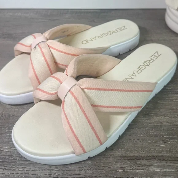 Cole Haan Zerogrand Flat Knotted Slide Sandals size 8 EUC - Picture 3 of 9